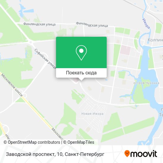 Карта Заводской проспект, 10