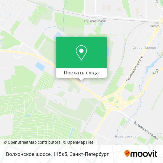 Карта Волхонское шоссе, 115к5