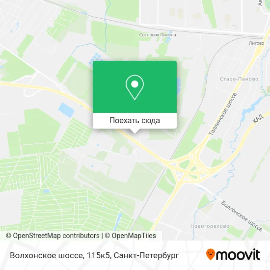 Карта Волхонское шоссе, 115к5