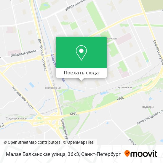 Карта Малая Балканская улица, 36к3