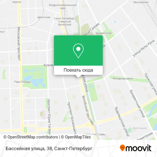 Карта Бассейная улица, 38