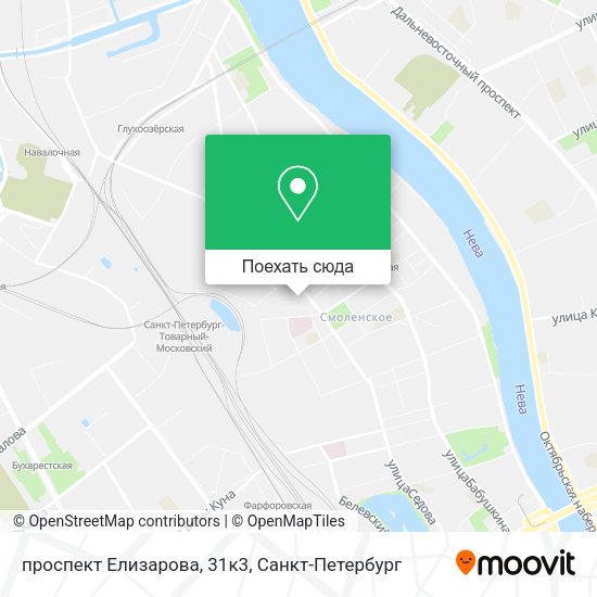 Карта проспект Елизарова, 31к3