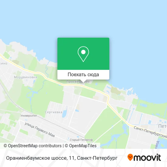 Карта Ораниенбаумское шоссе, 11
