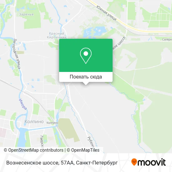 Карта Вознесенское шоссе, 57АА