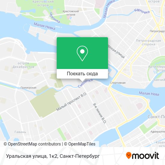 Карта Уральская улица, 1к2