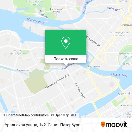 Карта Уральская улица, 1к2