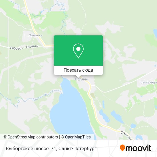 Карта Выборгское шоссе, 71