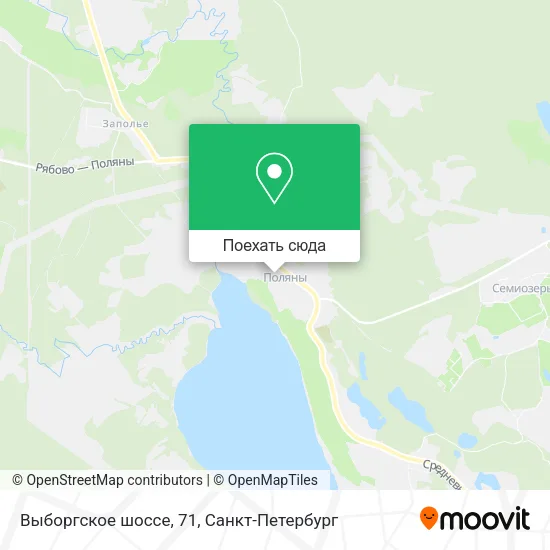 Карта Выборгское шоссе, 71