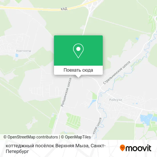 Карта коттеджный посёлок Верхняя Мыза