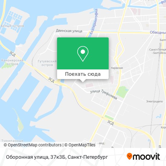Карта Оборонная улица, 37к3Б