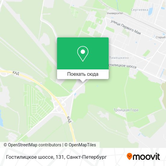 Карта Гостилицкое шоссе, 131