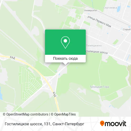 Карта Гостилицкое шоссе, 131
