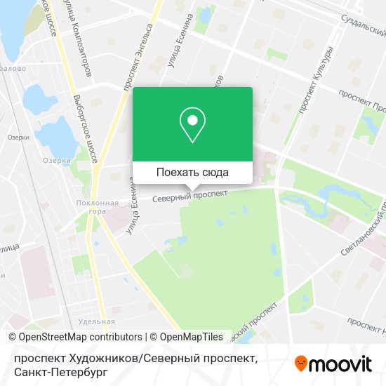 Карта проспект Художников / Северный проспект