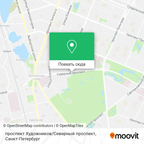 Карта проспект Художников / Северный проспект