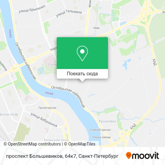 Карта проспект Большевиков, 64к7
