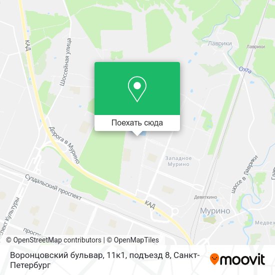 Карта Воронцовский бульвар, 11к1, подъезд 8