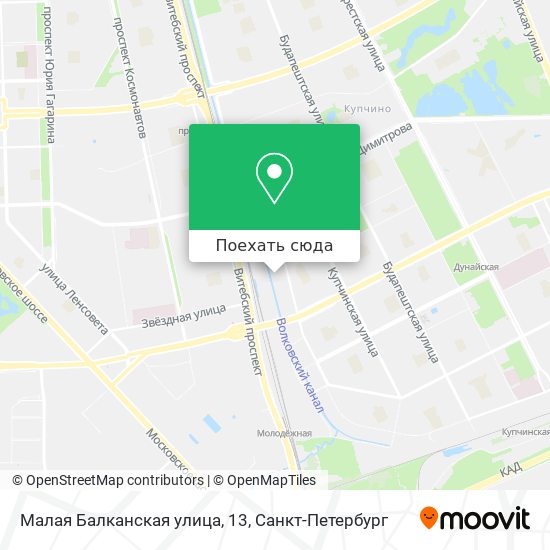 Карта Малая Балканская улица, 13
