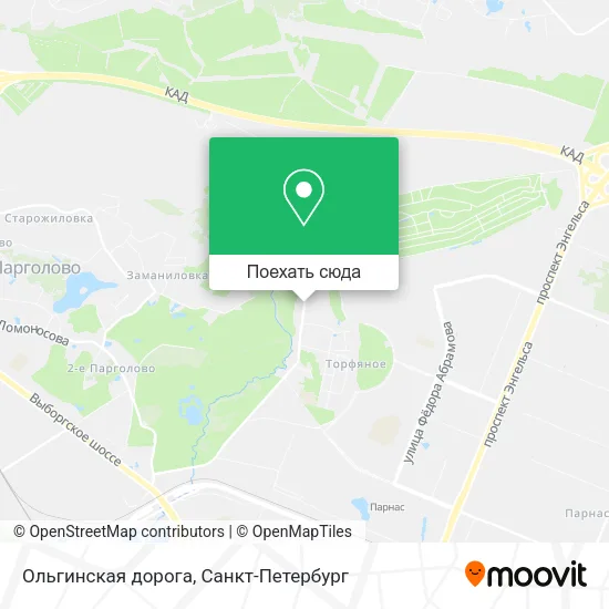 Карта Ольгинская дорога