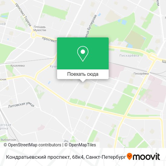 Карта Кондратьевский проспект, 68к4