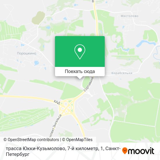 Карта трасса Юкки-Кузьмолово, 7-й километр, 1