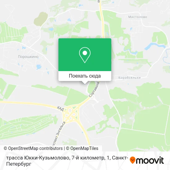 Карта трасса Юкки-Кузьмолово, 7-й километр, 1