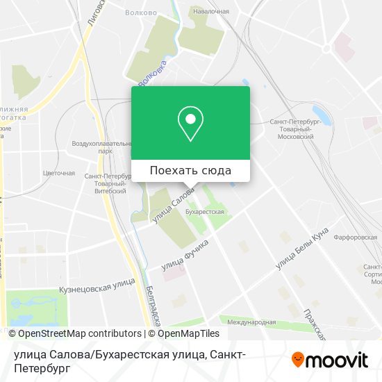 Карта улица Салова / Бухарестская улица