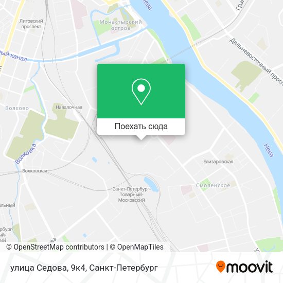 Карта улица Седова, 9к4