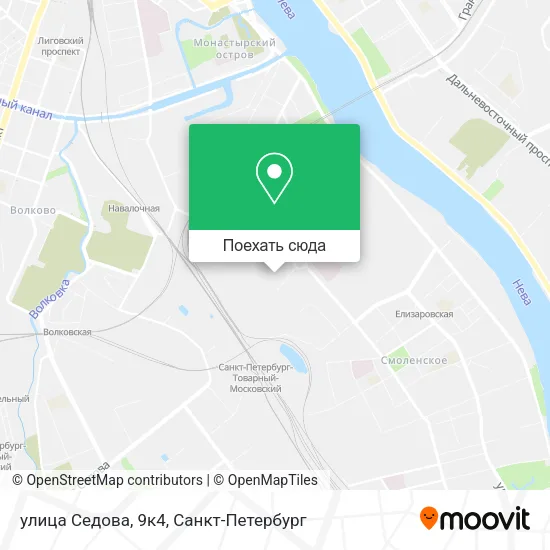 Карта улица Седова, 9к4
