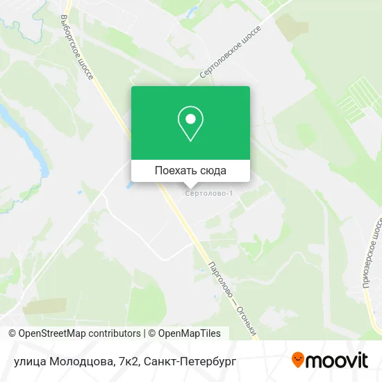 Карта улица Молодцова, 7к2