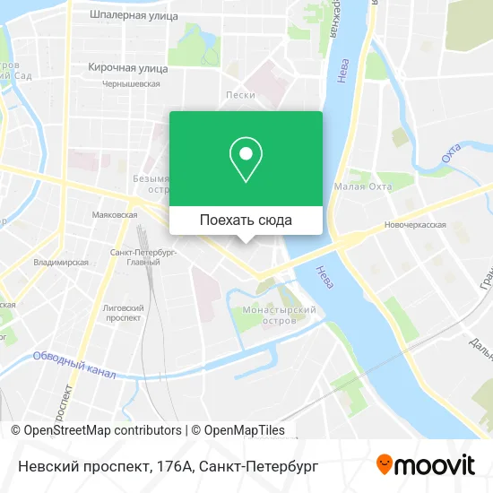 Карта Невский проспект, 176А