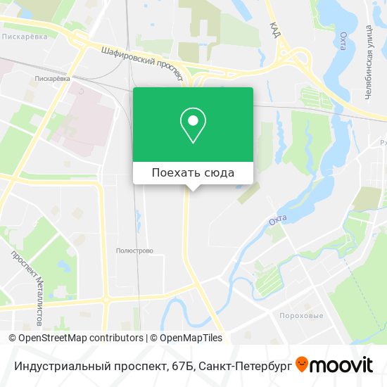 Карта Индустриальный проспект, 67Б
