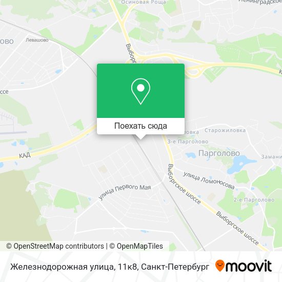 Карта Железнодорожная улица, 11к8