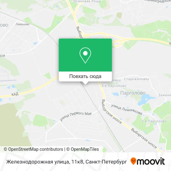 Карта Железнодорожная улица, 11к8