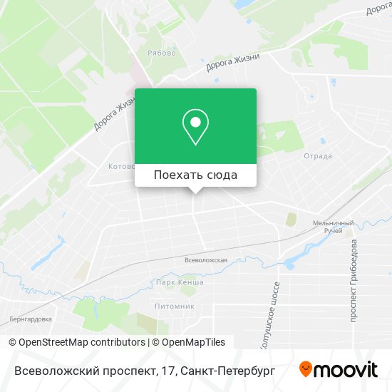 Карта Всеволожский проспект, 17