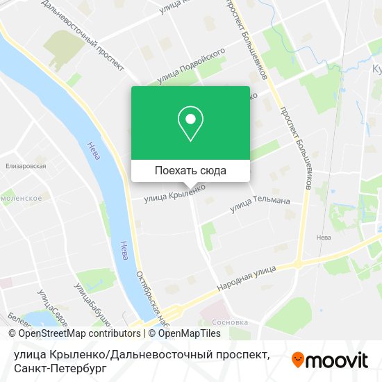 Карта улица Крыленко / Дальневосточный проспект