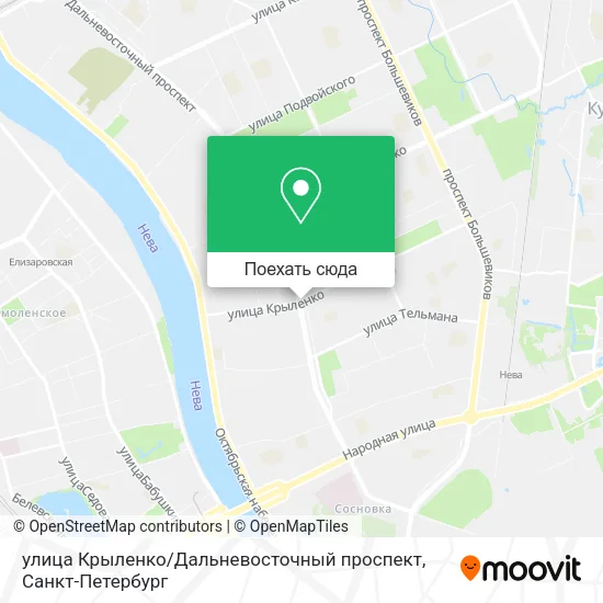 Карта улица Крыленко / Дальневосточный проспект