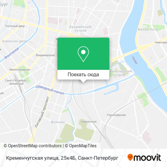 Карта Кременчугская улица, 25к4Б