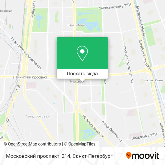 Карта Московский проспект, 214