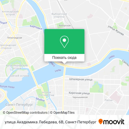 Карта улица Академика Лебедева, 6В