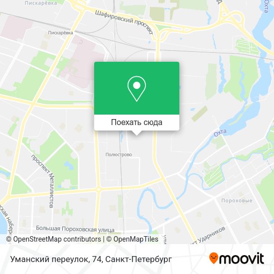 Карта Уманский переулок, 74