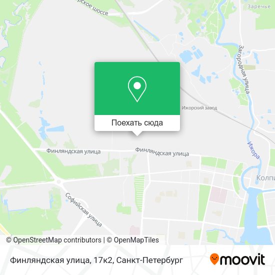 Карта Финляндская улица, 17к2