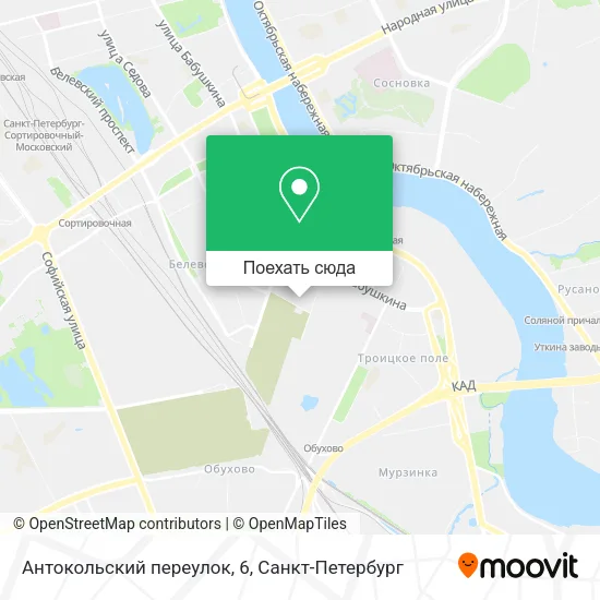 Карта Антокольский переулок, 6