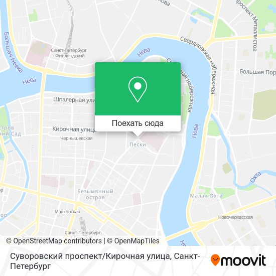 Карта Суворовский проспект / Кирочная улица