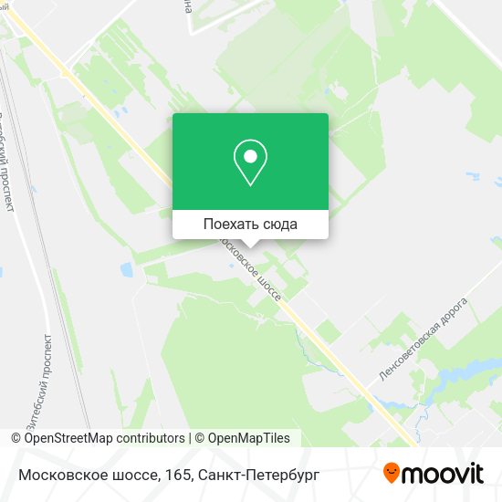 Карта Московское шоссе, 165