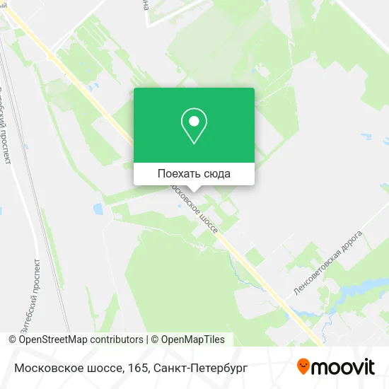 Карта Московское шоссе, 165