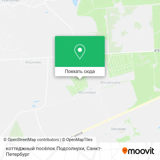 Карта коттеджный посёлок Подсолнухи