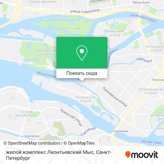 Карта жилой комплекс Леонтьевский Мыс