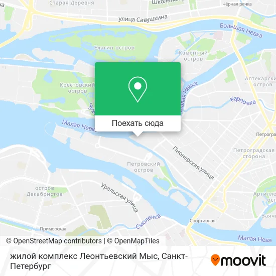 Карта жилой комплекс Леонтьевский Мыс