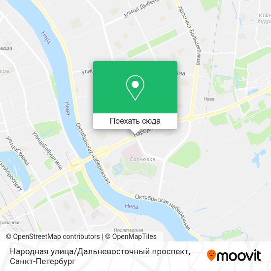 Карта Народная улица / Дальневосточный проспект