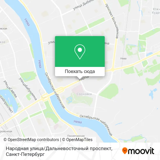 Карта Народная улица / Дальневосточный проспект